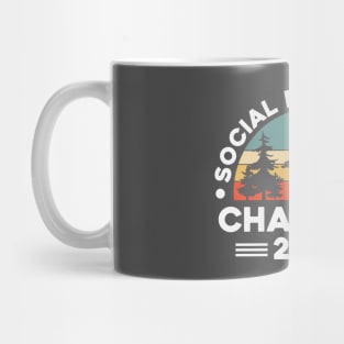 Social Distancing Champion 2020 Big Foot Mug